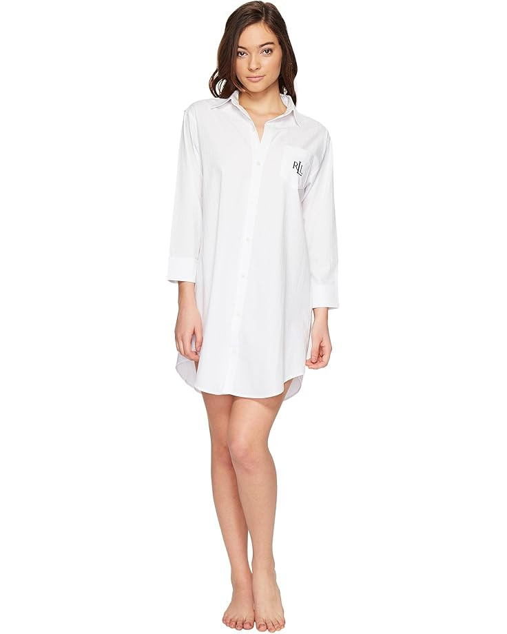 LAUREN Ralph Lauren Cotton Jacquard Sleepshirt | Zappos