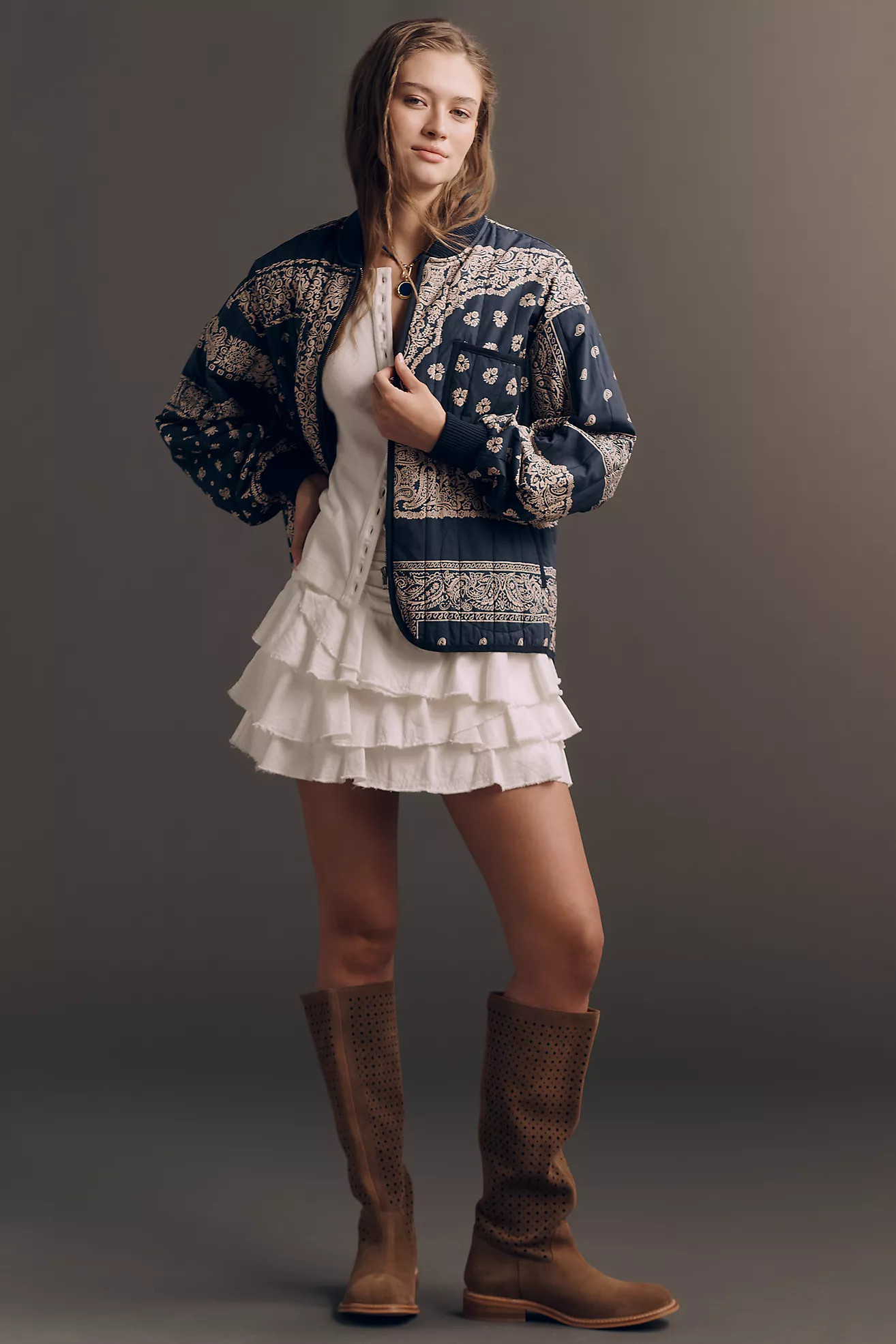 THE GREAT. Quilted Bomber Jacket | Anthropologie (US)