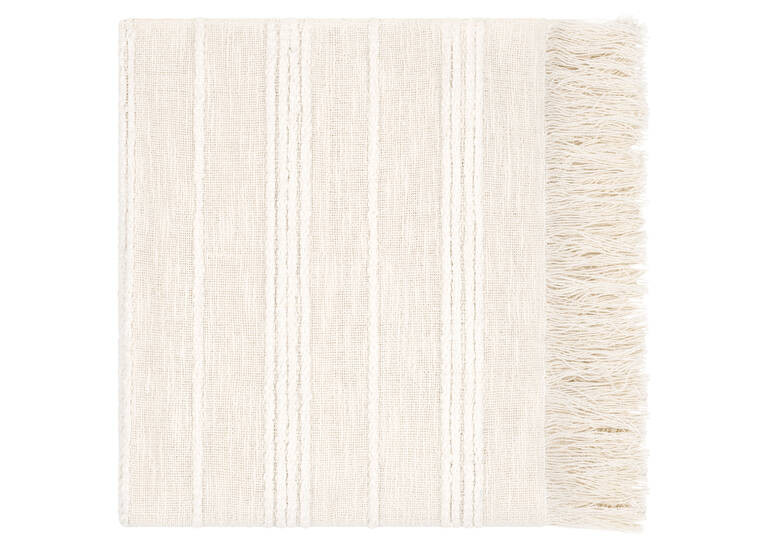 Cyrus Cotton Throw Ivory | Urban Barn