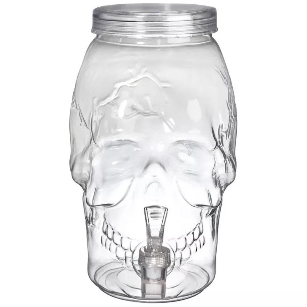 Spooky Skull Clear Plastic Drink Dispenser - 1 Gallon (1 Count) - Unique & Eye-Catching Design Du... | Amazon (US)