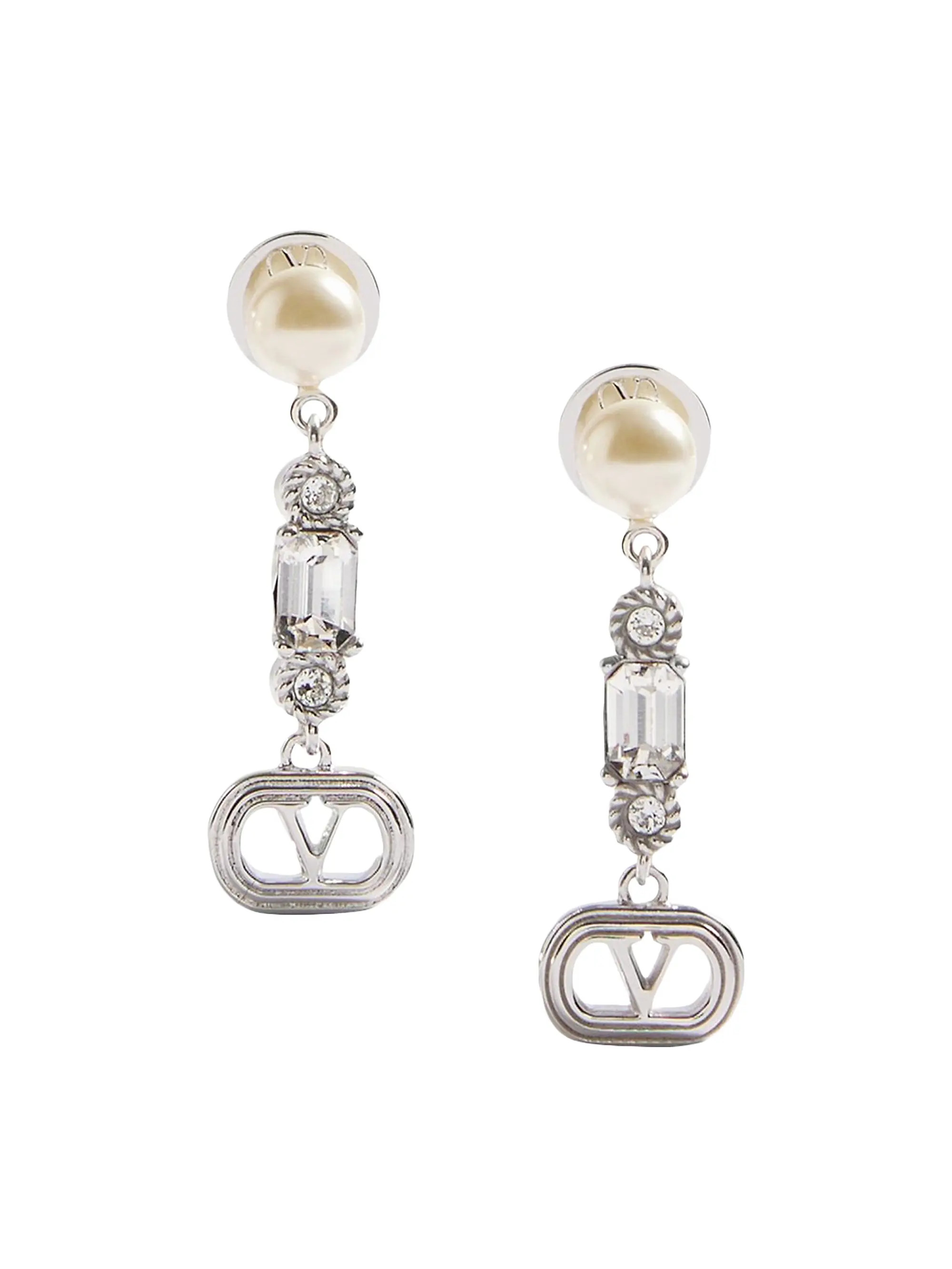 Ovalette Metal, Pearl and Swarovski® Crystal Earrings | Saks Fifth Avenue