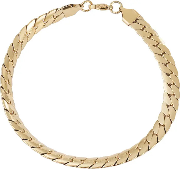 Men's 18K Gold Plated Stainless Steel Curb Chain Bracelet | Nordstrom Rack