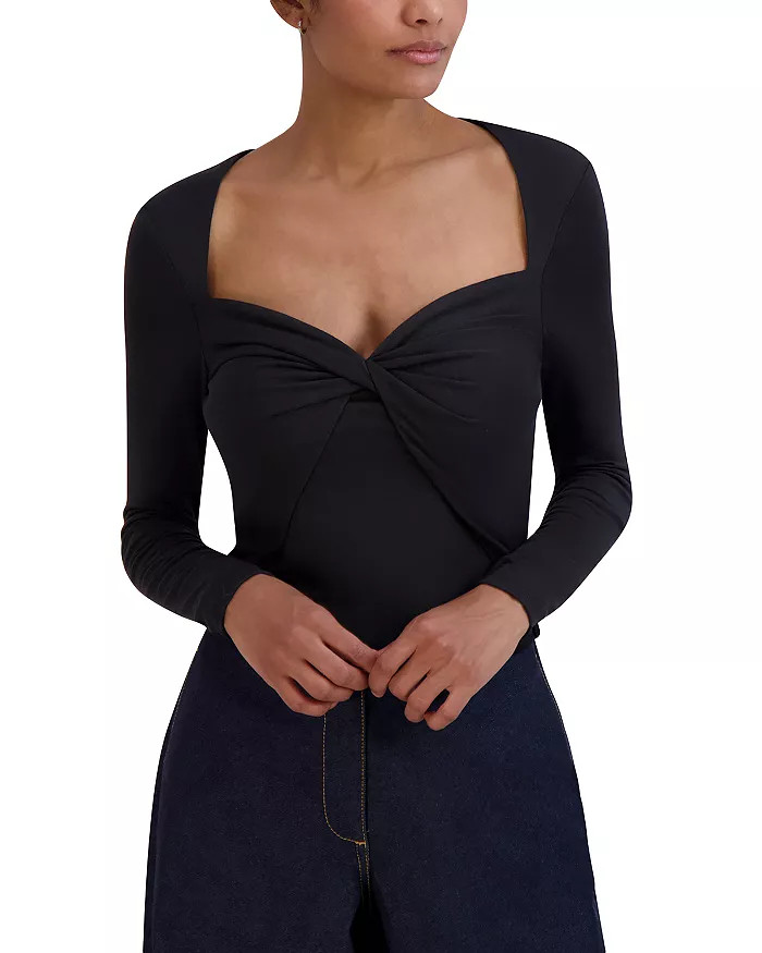 Sweetheart Long Sleeve Knit Top | Bloomingdale's (US)