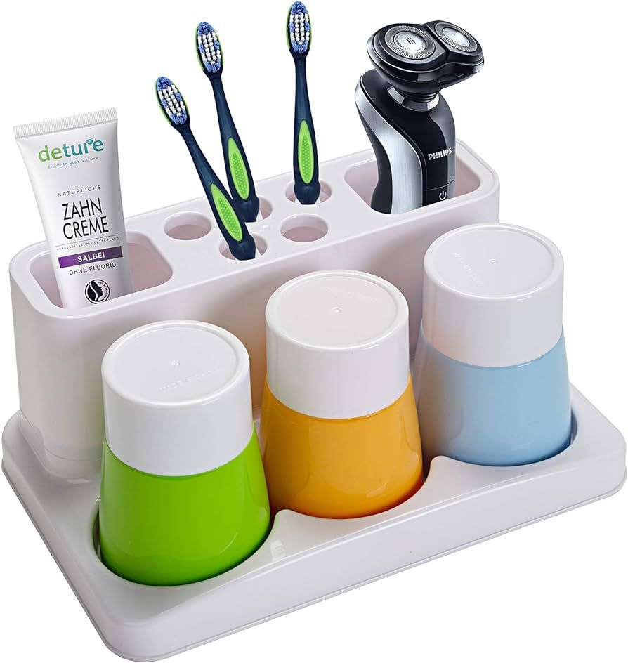 Toothbrush Holder Kids Family Set for Bathroom Storage Organizer | Amazon (US)