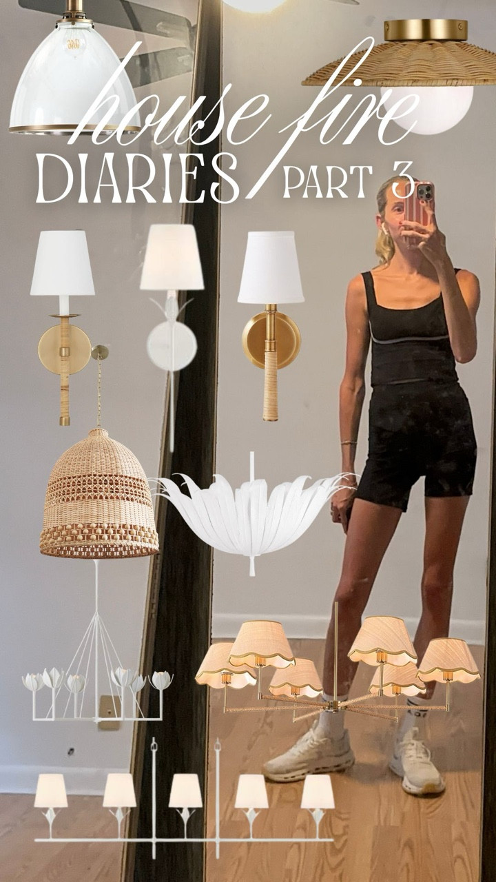 ✨ House Fire Diaries: Part Three ✨

We’ve officially entered the “pretty things” phase of the rebuild, fixtures and finishes! 💡
Last episode, I shared our flooring and paint selections (thank you for all your help!), and now it’s time for the fun part, choosing lighting for the living room, dining room, and bathrooms, plus our new kitchen faucet. These are the little details that make a house start to feel like home again.
You can vote on my stories today to help me pick your favorites: think statement chandeliers, classic sconces, and a timeless faucet that ties everything together. I can’t wait to see which ones win!



flooring and paint selections, lighting fixtures, chandeliers, wall sconces, kitchen faucet, fixture inspiration, light fixture ideas, CALI Laminate Southern Salt, Benjamin Moore Simply White, Benjamin Moore Porcelain Glaze, Samplize paint samples, living room lighting, dining room chandelier, bathroom sconces, kitchen remodel ideas, home renovation series, rebuild after house fire, interior design decisions, fixture selection process, family home remodel, Florida lifestyle home  @califloors @btswithsarahbeth @samplize @benjaminmoore @ballarddesigns @kingstonbrass @capitallighting

#LTKHome #LTKvlog #LTKstorytime