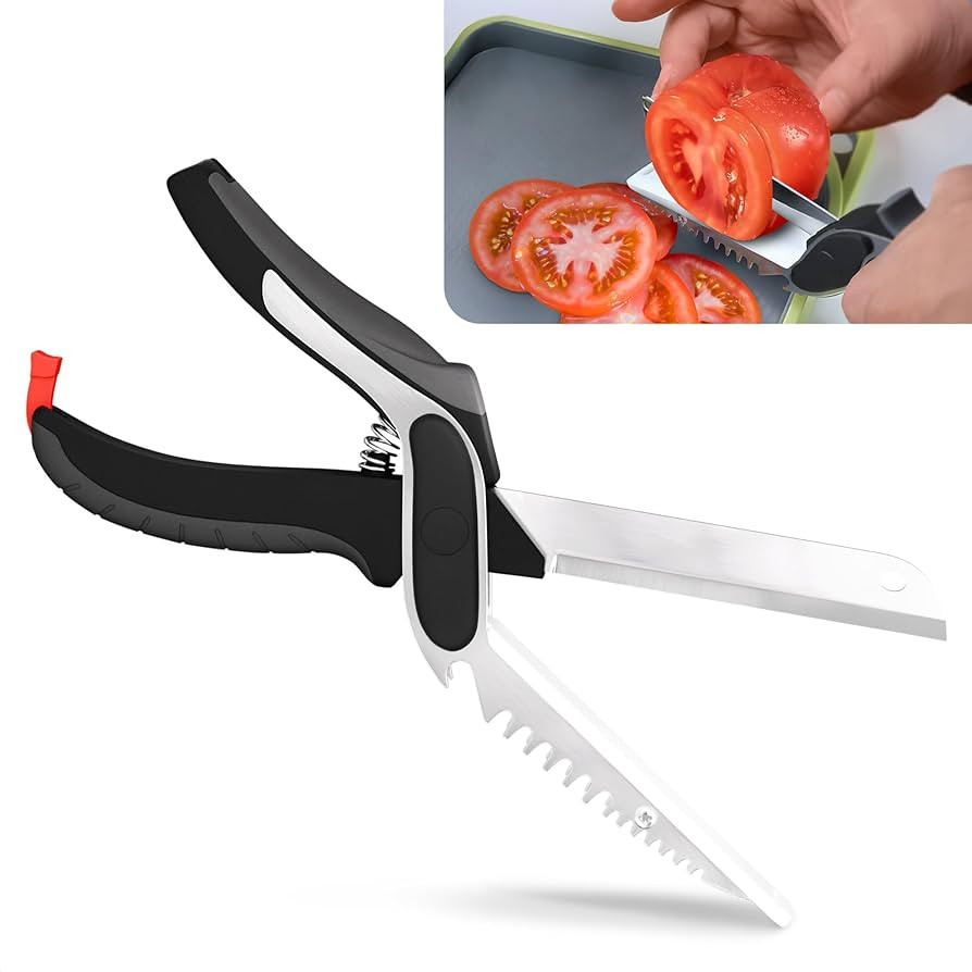 Cutting Board Scissors for Food – 6-in-1 Kitchen Food Scissors with Ergonomic Handle, Safety Lo... | Amazon (US)