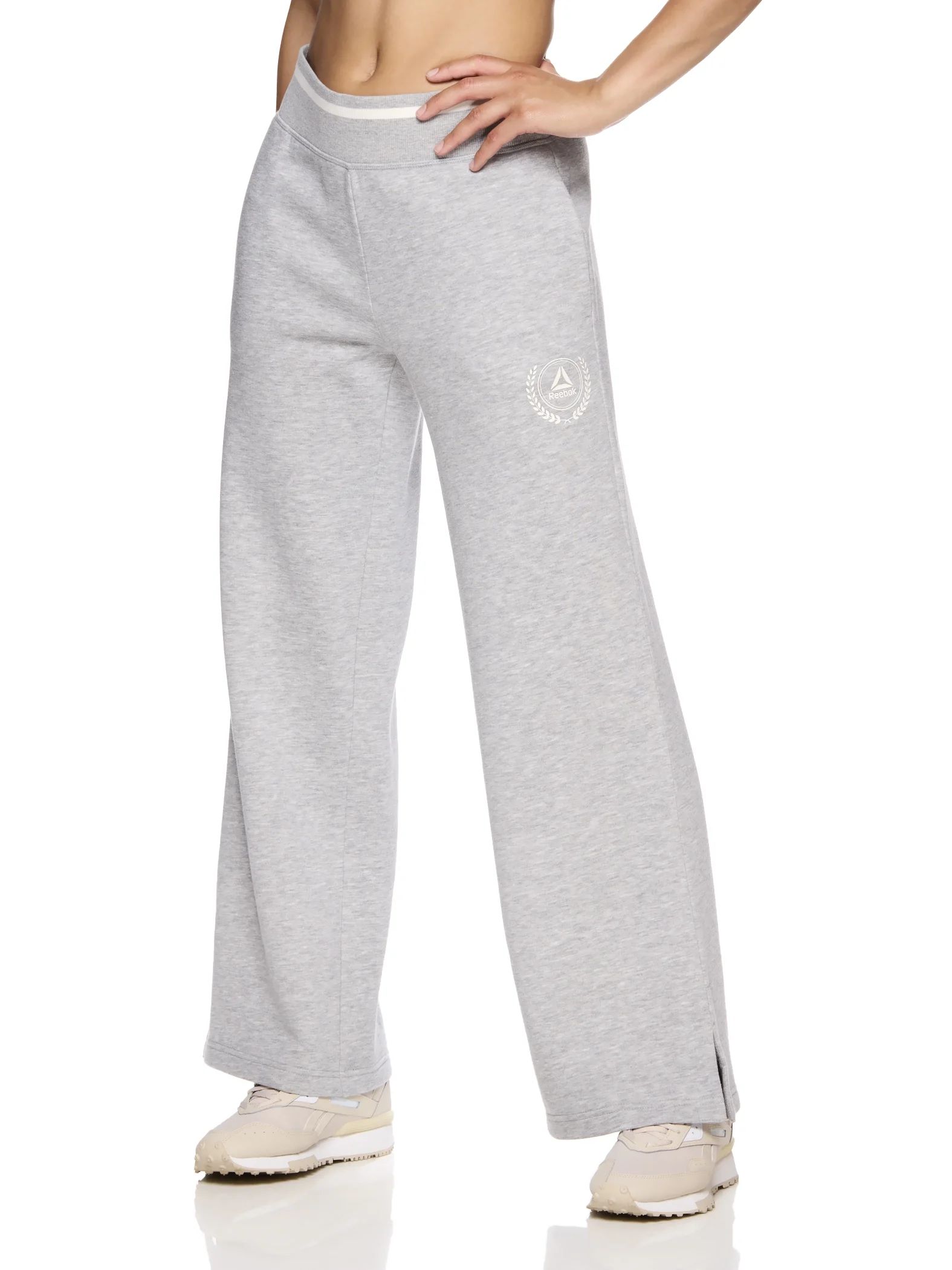 Reebok Women’s and Women’s Plus Varsity Wide Leg Sweatpants, Sizes XS-4X | Walmart (US)