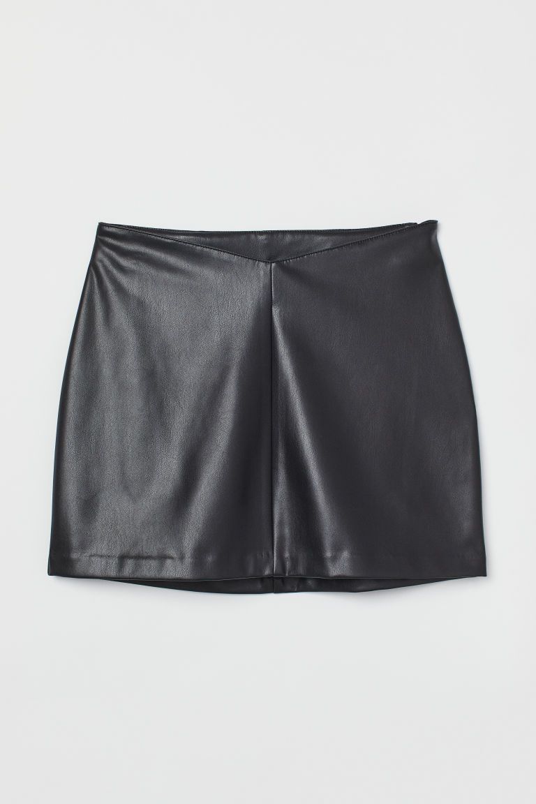 H & M - Faux Leather Skirt - Black | H&M (US + CA)