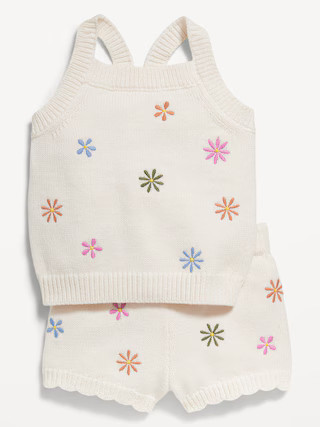 Sleeveless Sweater-Knit Tank and Shorts Set for Baby | Old Navy (US)