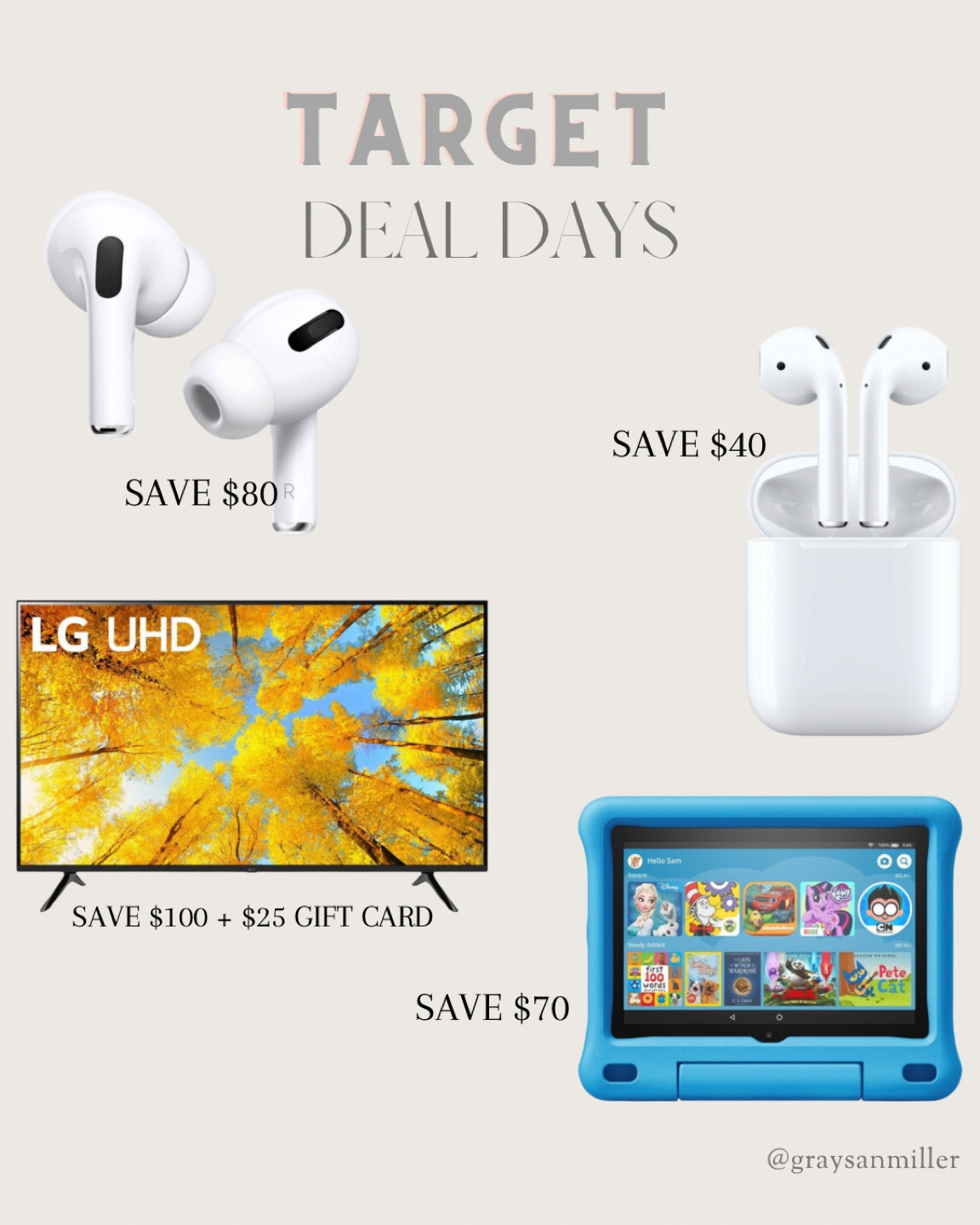 Target Deal Day on AirPods, TVs, and Amazon Fire HD 

#LTKSeasonal #LTKsalealert #LTKHoliday