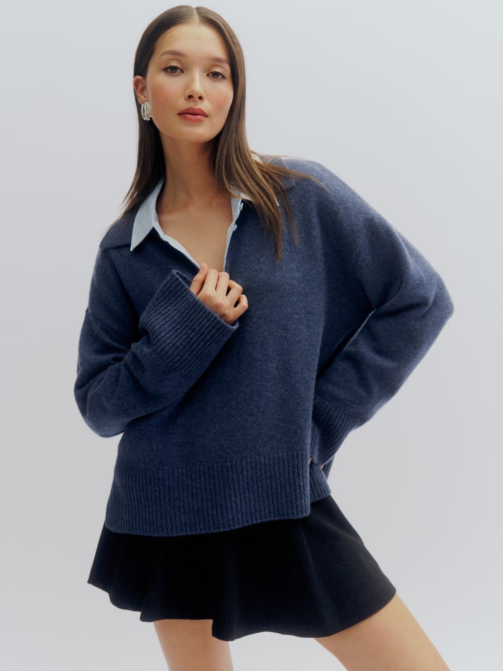 Sawyer Oversized Cashmere Polo | Reformation (US & AU)