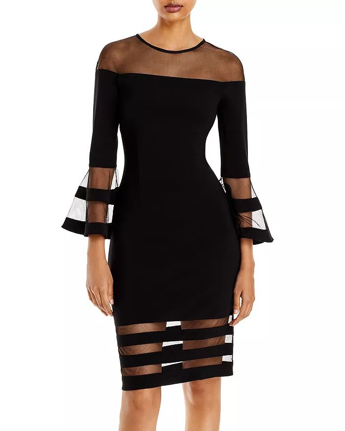 Bell-Sleeve Illusion Dress - 100% Exclusive | Bloomingdale's (US)