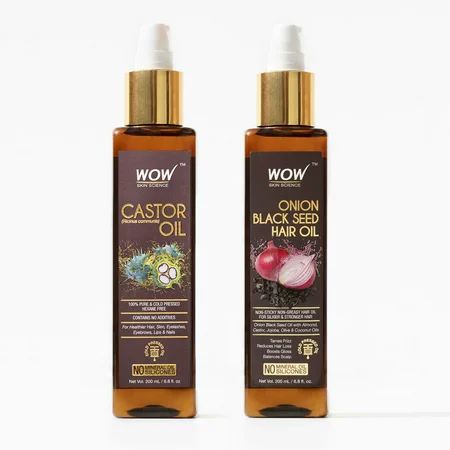 WOW Castor Oil and Onion Black Seed Hair Oil (2x 500ml) | Walmart (US)
