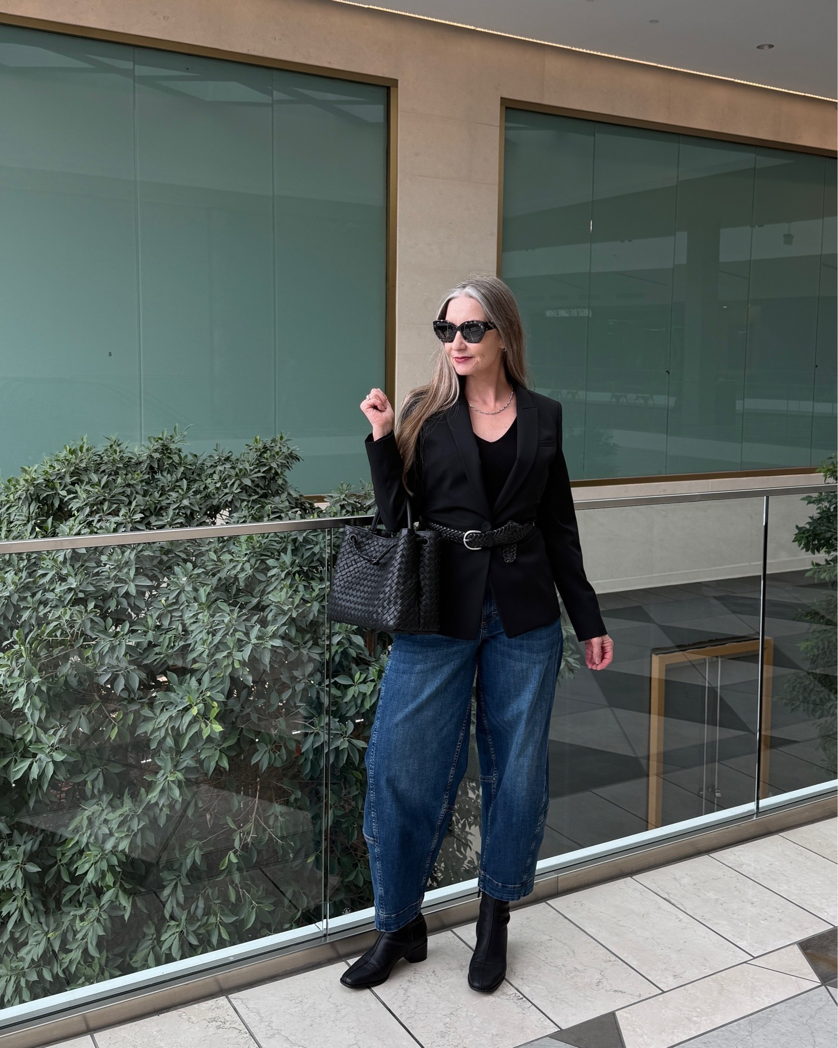 Simple, minimalist style. #barreljeans #stretchbooties #classicblazer #wovenbag #wovenbelt

#LTKdayinmylife #LTKootd #LTKWorkwear