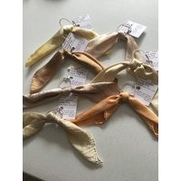 Luxury plant dyed silk scarf hair tie, soft and gentle on the hair, sumptuous ice cream colours simp | Etsy (UK)