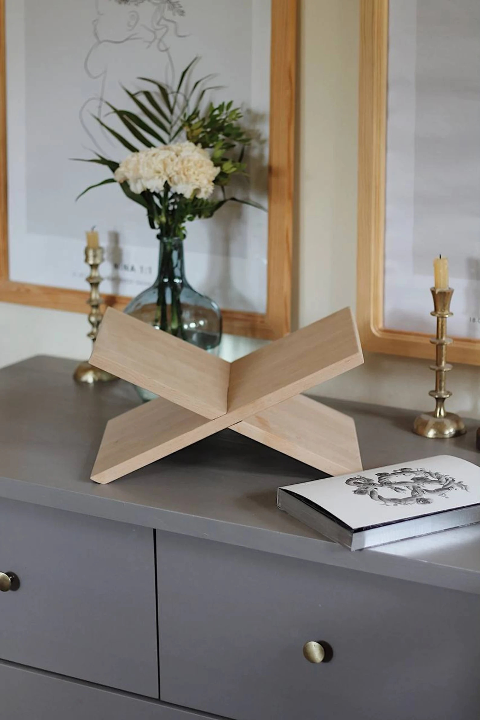 Open Book Stand Wood Christmas Decor Open Book Display X - Etsy | Etsy (US)