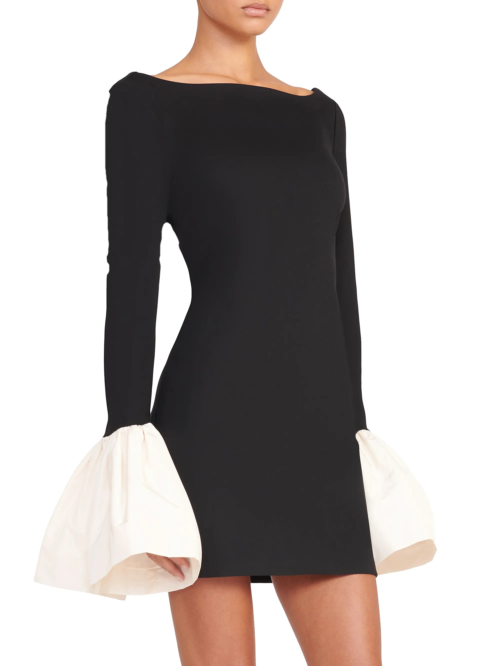 Hawthorne Two-Tone Bell-Sleeve Minidress | Saks Fifth Avenue