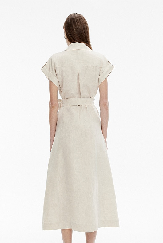 Yarn Dye Linen Utility Shirt Dress | Witchery (AU)