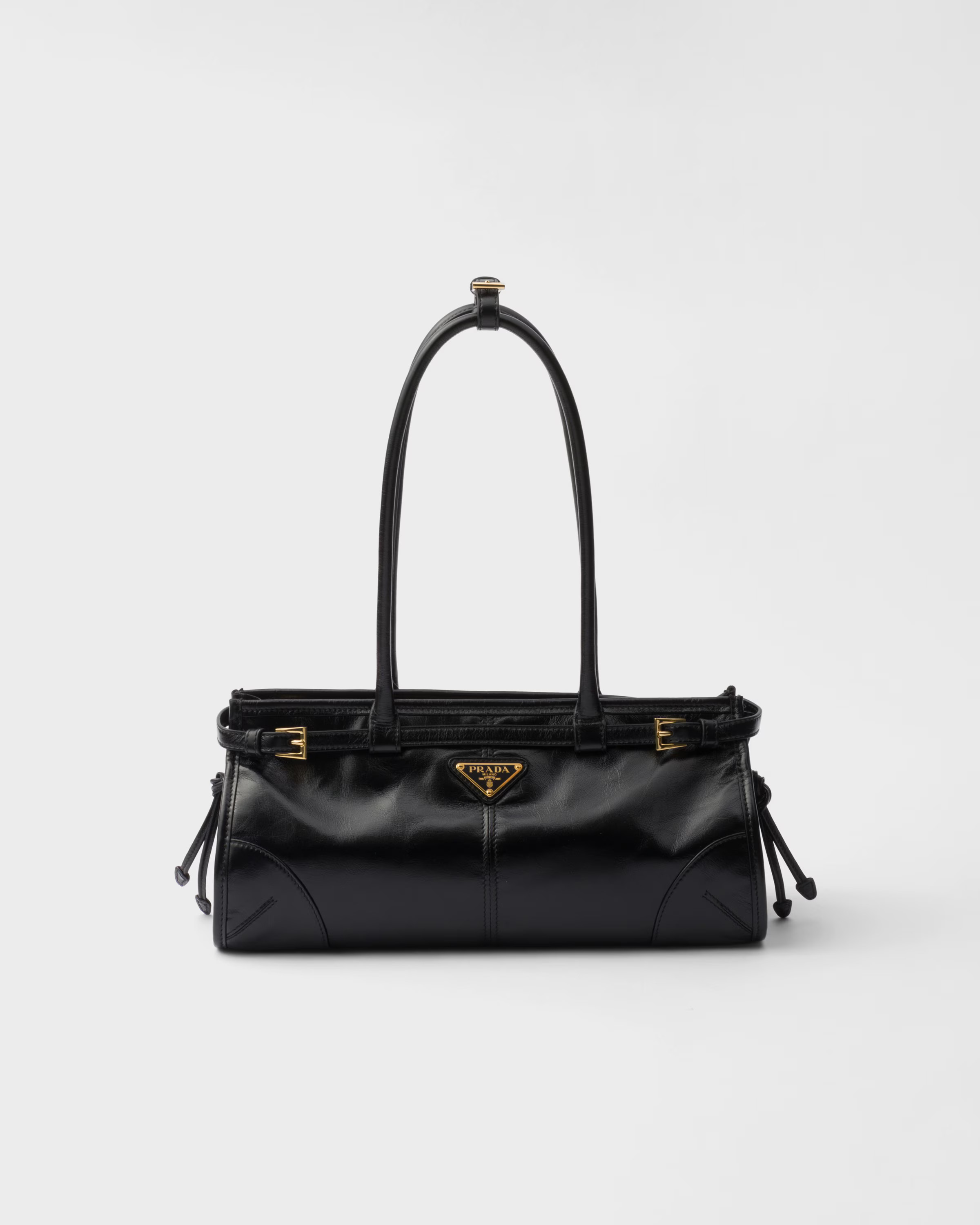 Medium leather handbag | Prada US