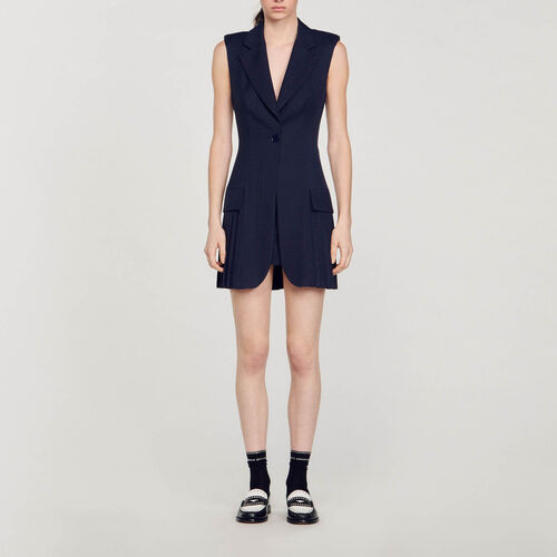 Short pleated suit dress | Sandro US | Sandro-Paris US