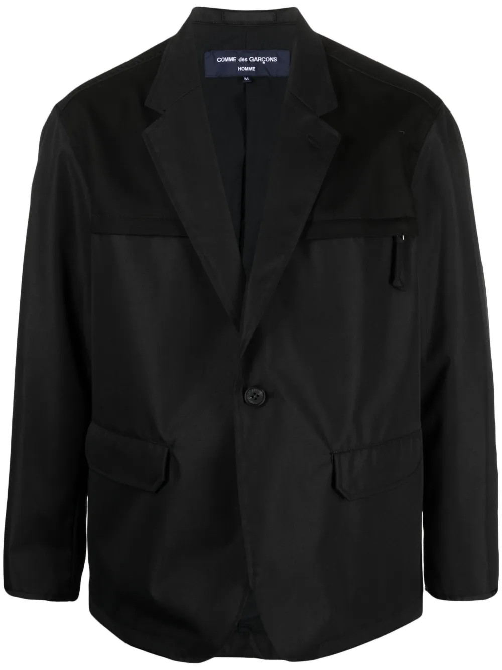Comme Des Garçons Homme single-breasted Notched Panelled Blazer - Farfetch | Farfetch Global