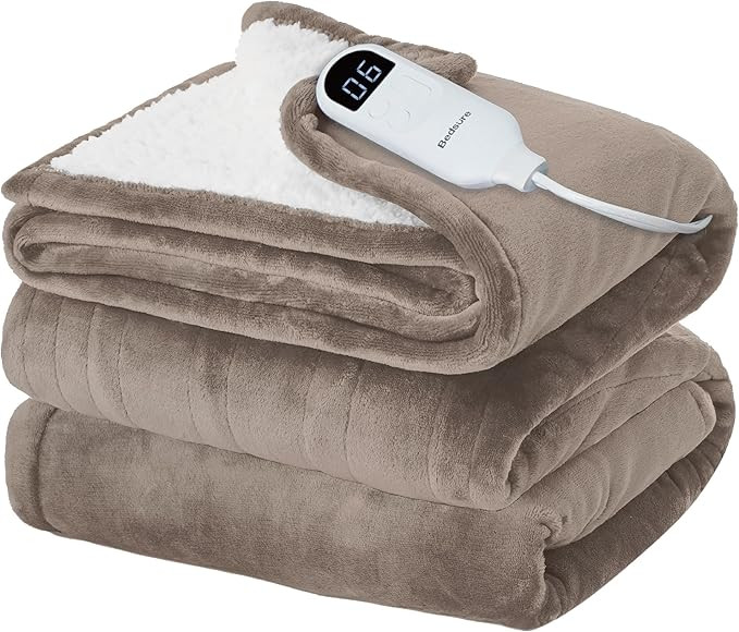 Bedsure Electric Blanket Full Size - Soft Flannel Heated Blanket with 6 Heat Settings, Heating Bl... | Amazon (US)