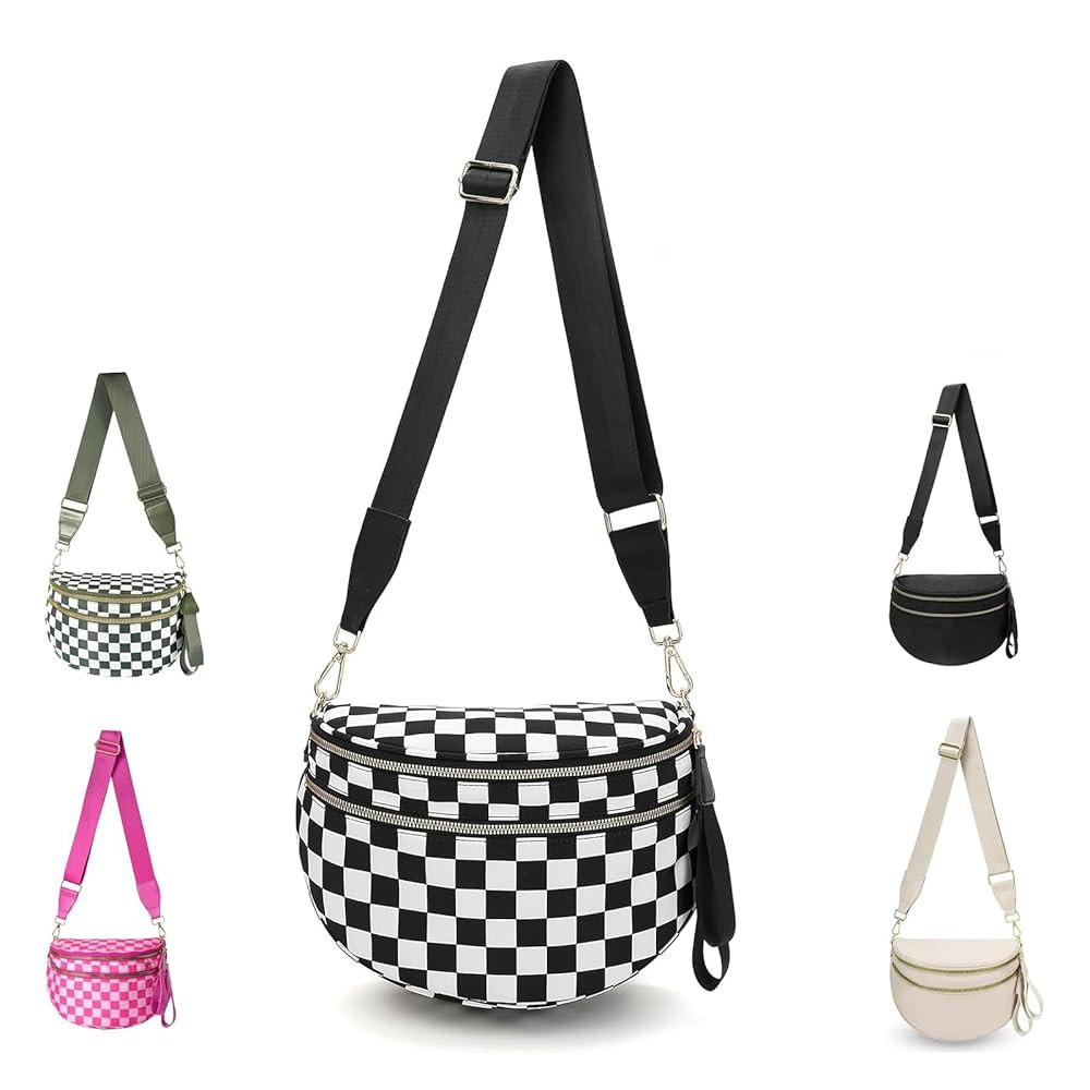 Crossbody Bags For Women,Waterproof Oxford Bum Bag with Adjustable Strap,Large Capacity Travel Pu... | Amazon (US)