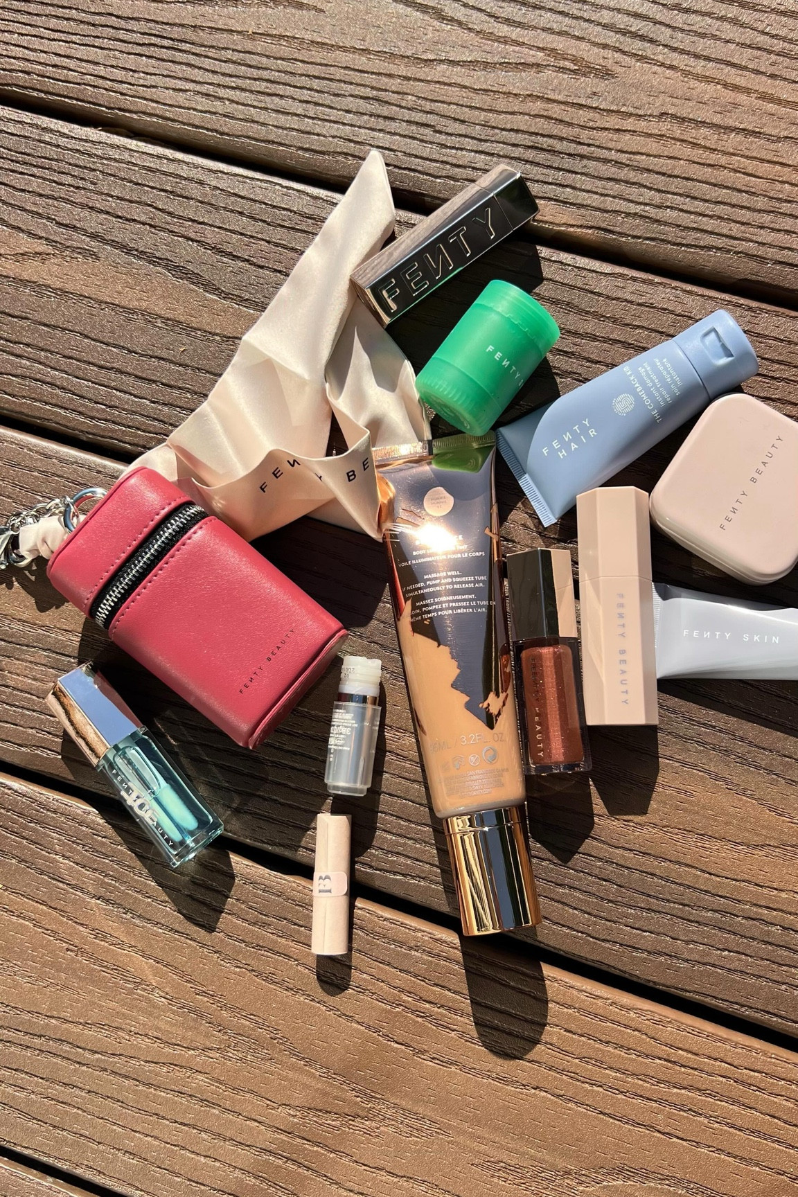 Glow game strong with these Fenty faves! 🌟✨ 

Let’s dive into the essentials:

🧴 Fenty Skin Butta Drop: The ultimate rich body moisturizer for that all-day hydration and dewy skin.
💄 Fenty Beauty Gloss Bomb: High shine, NON sticky gloss for a perfect, juicy pout.
🧴 Fenty Skin Hydra Vizor: The SPF moisturizer that keeps your skin glowing and protected.
🖌️ Fenty Beauty Match Stix: Multi use stick for contouring, highlighting, and everything in between.
💫 Fenty Beauty Body Sauce: Instant bronzed glow in a bottle—your secret weapon for radiant skin.
💼 Fenty Beauty Mini Keychain Holder: Beauty on the go, with space for your mini must haves.

What’s your favorite from this lineup? 
Let’s get glowing! ✨

All links in my bio, also submitted “Links” Highlight 🔗📌

#FentyBeauty #ButtaDrop #GlossBomb #HydraVizor #MatchStix #BodySauce #FentySkin #BeautyEssentials #LuxuryBeauty #GlowUp #SkincareRoutine #BeautyHaul #MakeupMustHaves #FentyFaves