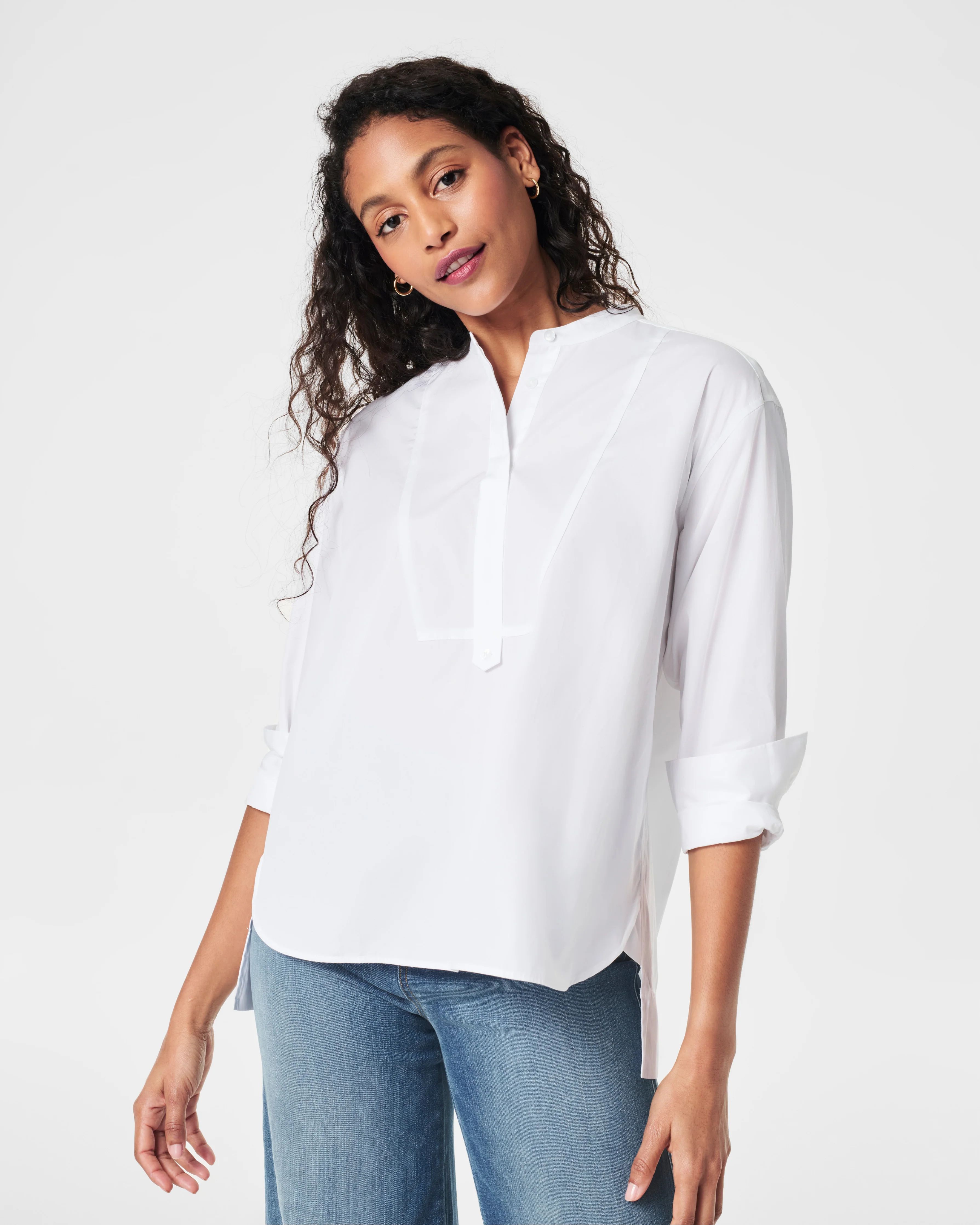 The Best Poplin Oversized Tuxedo Shirt | Spanx