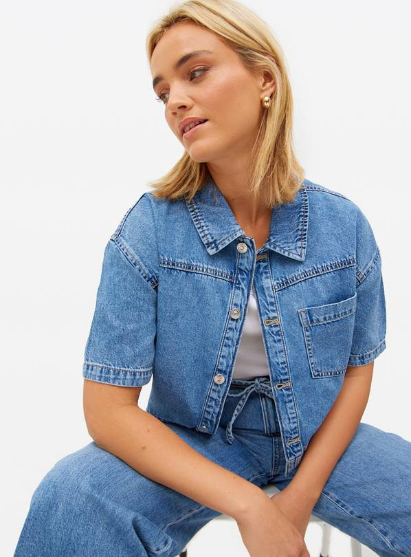 Mid Washed Boxy Co-ord Denim Shirt 14 | Tu Clothing