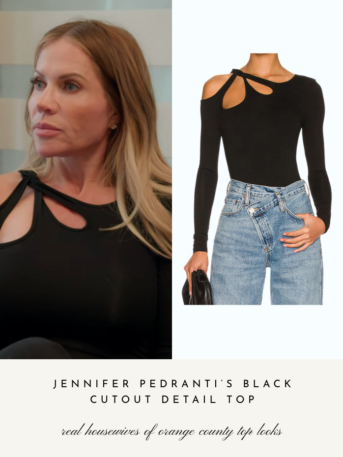Jennifer Pedranti's Black Cutout Detail Top 

 