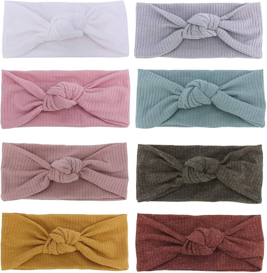 Baby Headbands Stretchy Hairbands Hair Bow Elastics for Baby Girls Newborn Toddlers Infant Kids (... | Amazon (US)