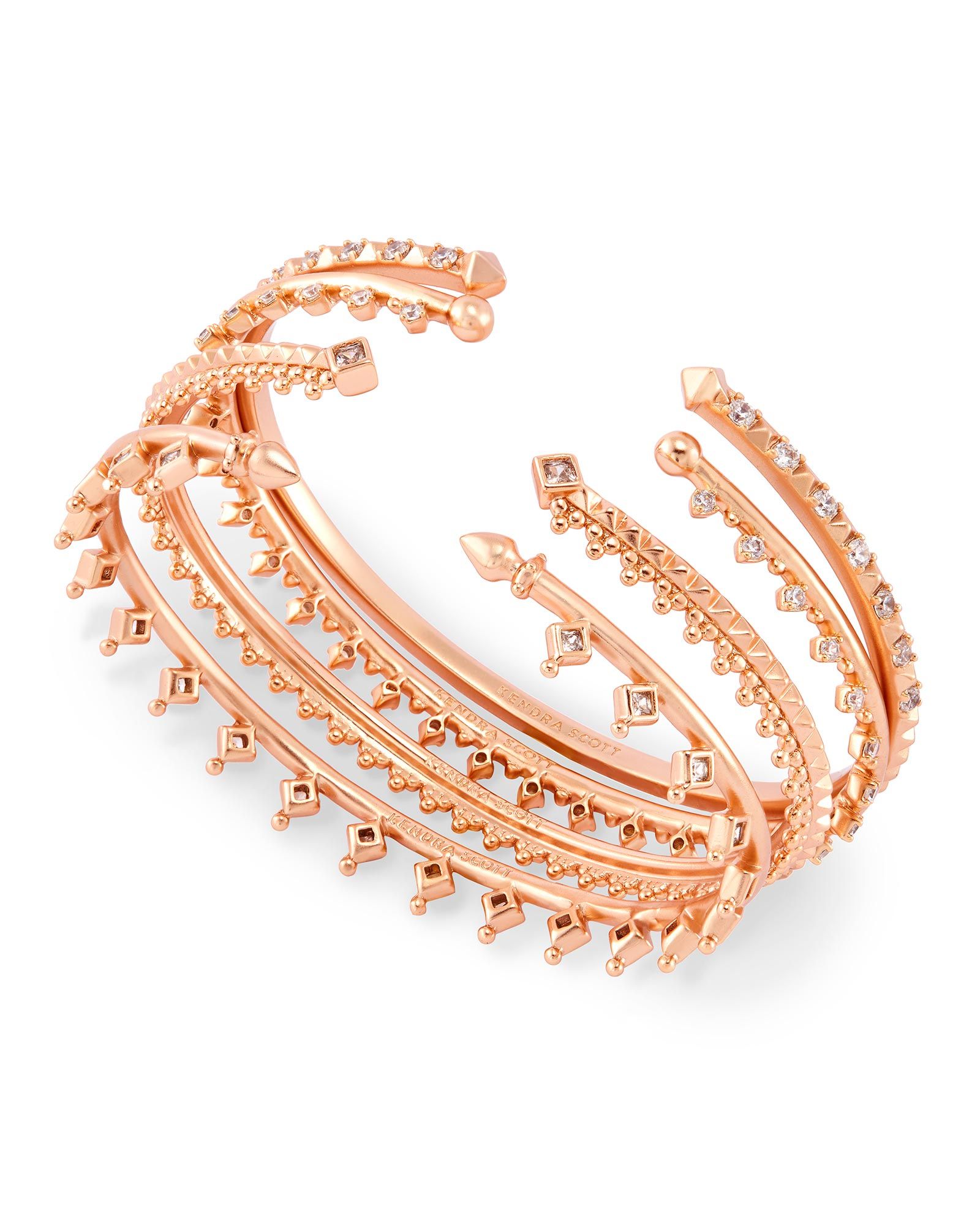 Delphine Pinch Bracelet Set in Rose Gold | Kendra Scott