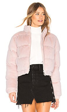 superdown Adalynn Zip Up Puffer in Blush from Revolve.com | Revolve Clothing (Global)