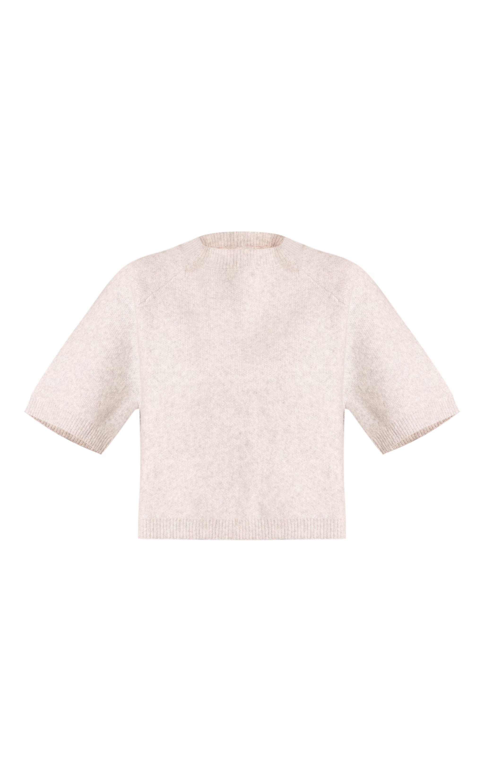 soft Grey Soft Knit T-shirt | Knitwear | PrettyLittleThing UK