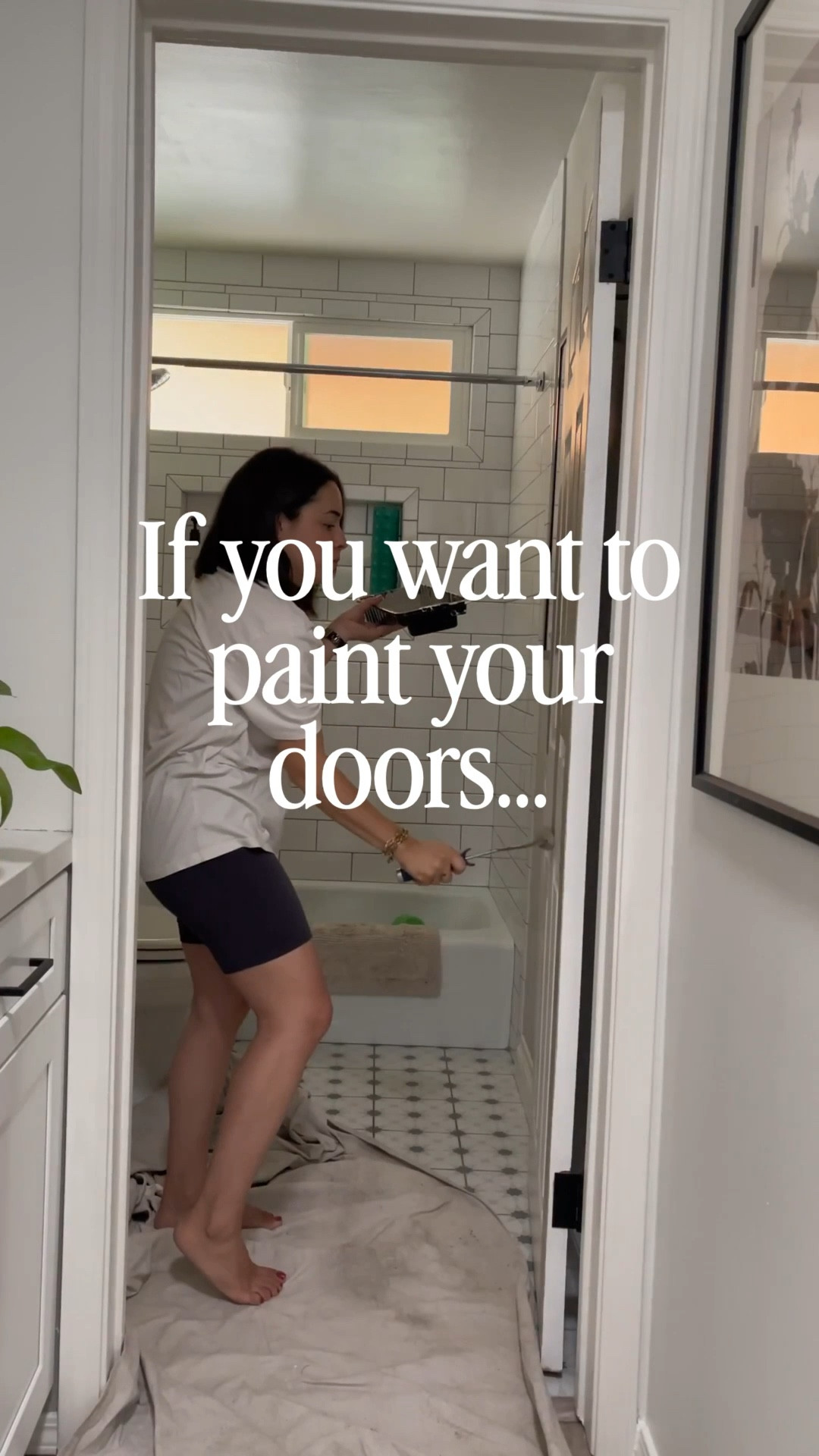 Everything I’ve used to repaint our doors! 

1. Sand your doors down with a sanding block (should feel rough to the touch so the primer can adhere well)
2. Wipe clean and remove all dust 
3. Use a mini foam roller and apply one coat of paint 
4. Switch your foam roller and now you’re ready to apply paint color of choice. We have always done 2 coats of paint and love a semi-gloss finish. The higher quality of paint used the better results you get 🫶🏼 

#LTKHome
