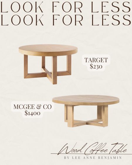 Wood coffee table look for less! MCGEE AND CO lookalike find! 

#LTKhome #LTKstyletip #LTKsalealert