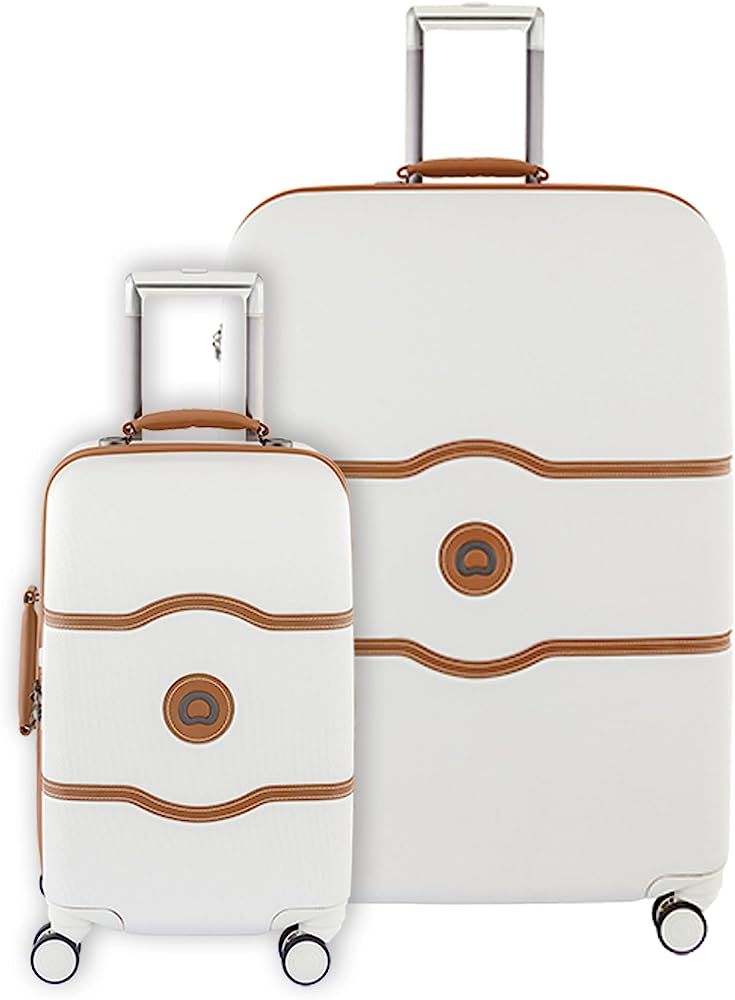 DELSEY Paris Chatelet Hard+ Hardside Luggage with Spinner Wheels, Champagne White, 2 Piece Set 21... | Amazon (US)