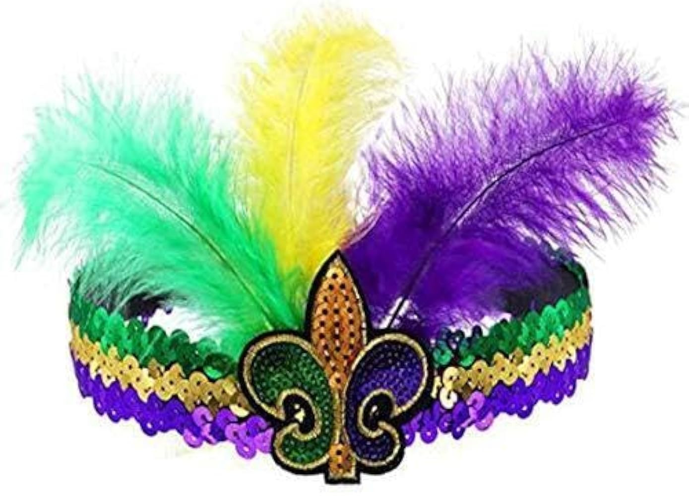 Les Bonnes Temps Mardi Gras Feather Headband | Amazon (US)