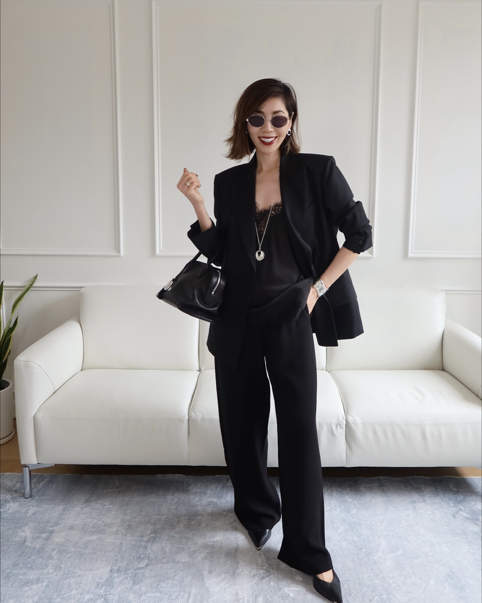 All black. 



#LTKOver40 #LTKWorkwear #LTKootd