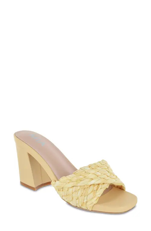 MIA Minna Raffia Slide Sandal in Natural at Nordstrom, Size 10 | Nordstrom