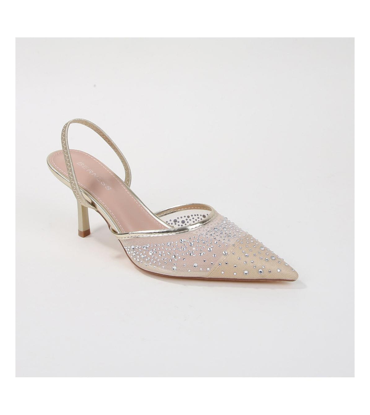 Cara Rhinestone Slingback Heels - Gold | Macy's