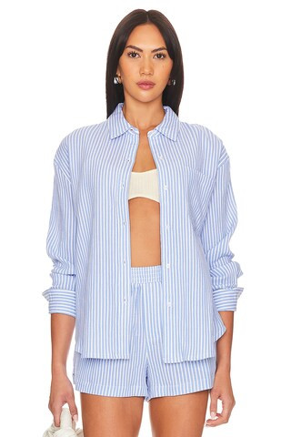 Steve Madden Juna Top in Blue & White from Revolve.com | Revolve Clothing (Global)