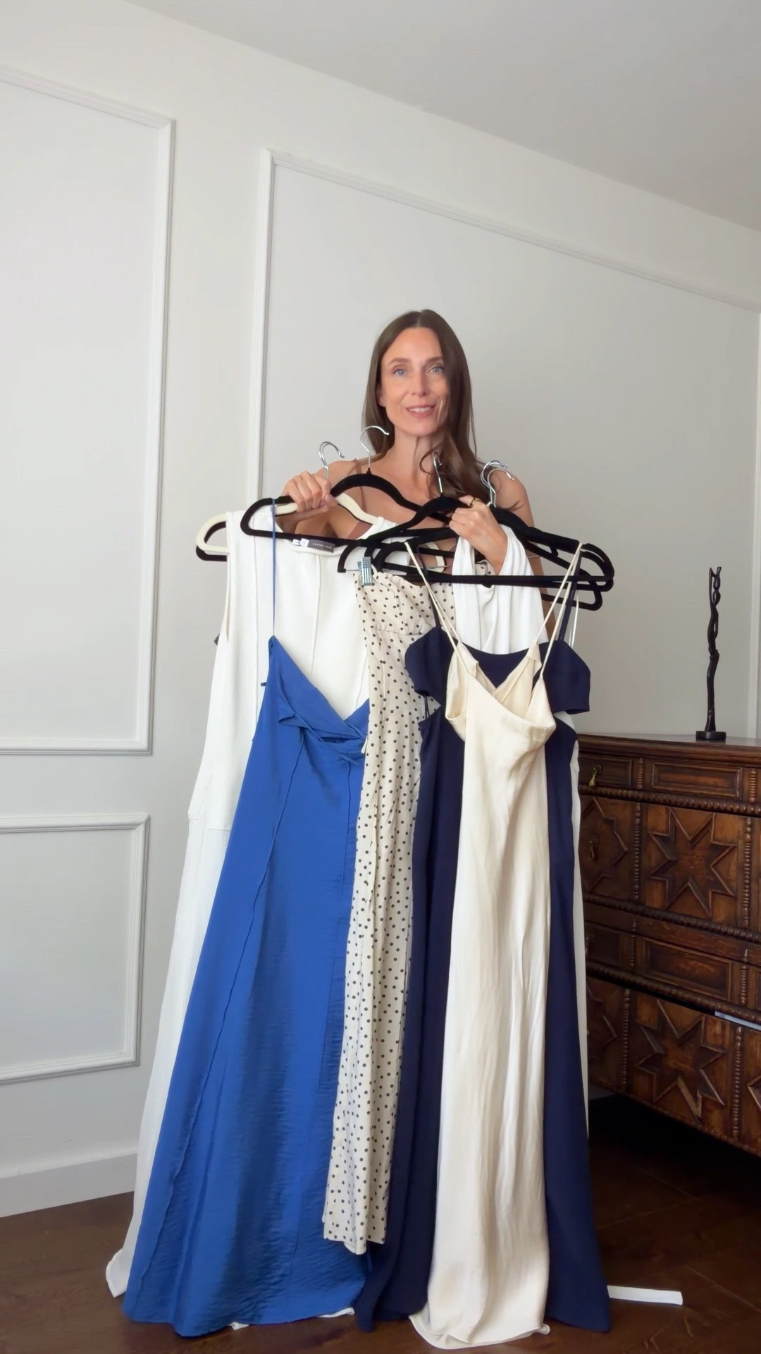 Size info:
White halter neck wrap dress, S
Dark blue cut-out dress, XS
Polka dot halter neck dress, XS
Strappy blue dress, S
White dress, XS
Denim dress, UK 8
Cream satin, S

Vacation outfit, summer dress, Ibiza outfits, holiday dress, vacation dress

#LTKsummer #LTKdresses #LTKdatenight