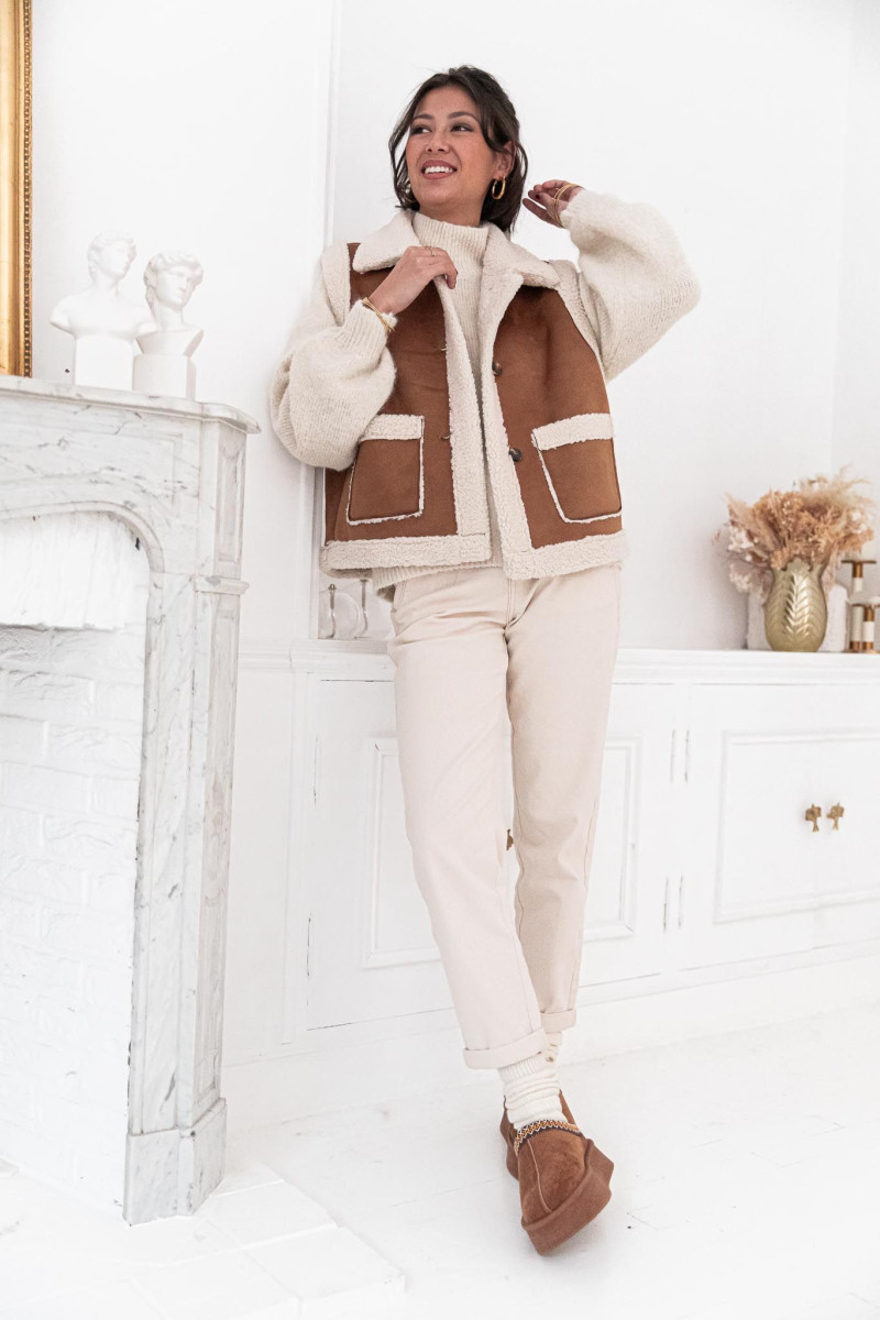 Veste sans manches bouclette | Pretty Wire
