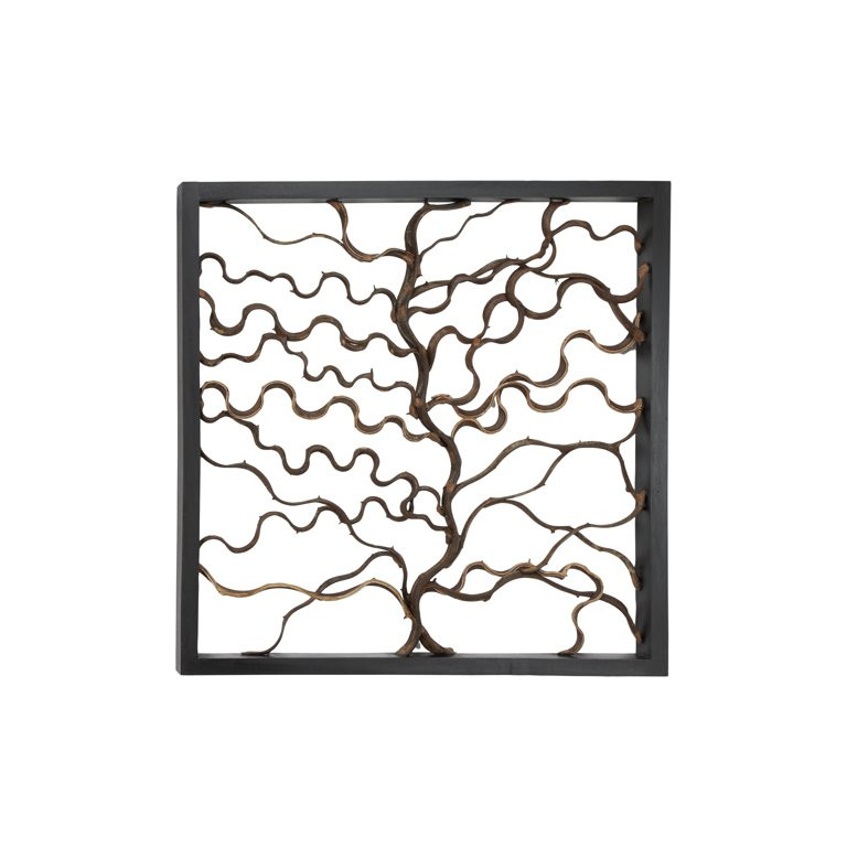 DecMode Brown Wood Branch Tree Wall Decor with Black Frame | Walmart (US)