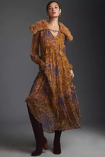 The Marais Printed Chiffon Maxi Dress | Anthropologie (US)