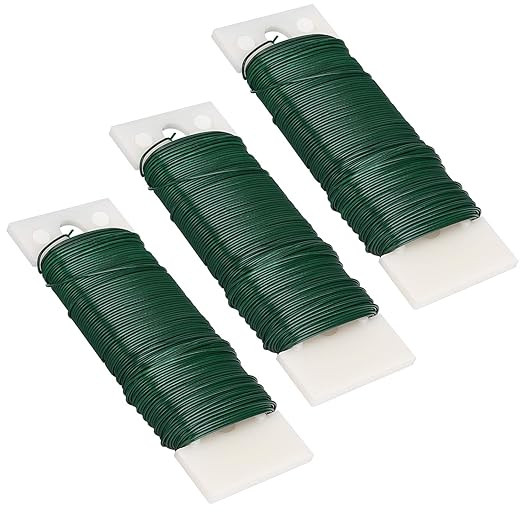 3 Pack 114 Yards 22 Gauge Green Flexible Paddle Wire for Crafts, Christmas Wreaths Tree, Garland ... | Amazon (US)