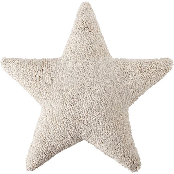 Star Washable Pillow, Beige | Maisonette