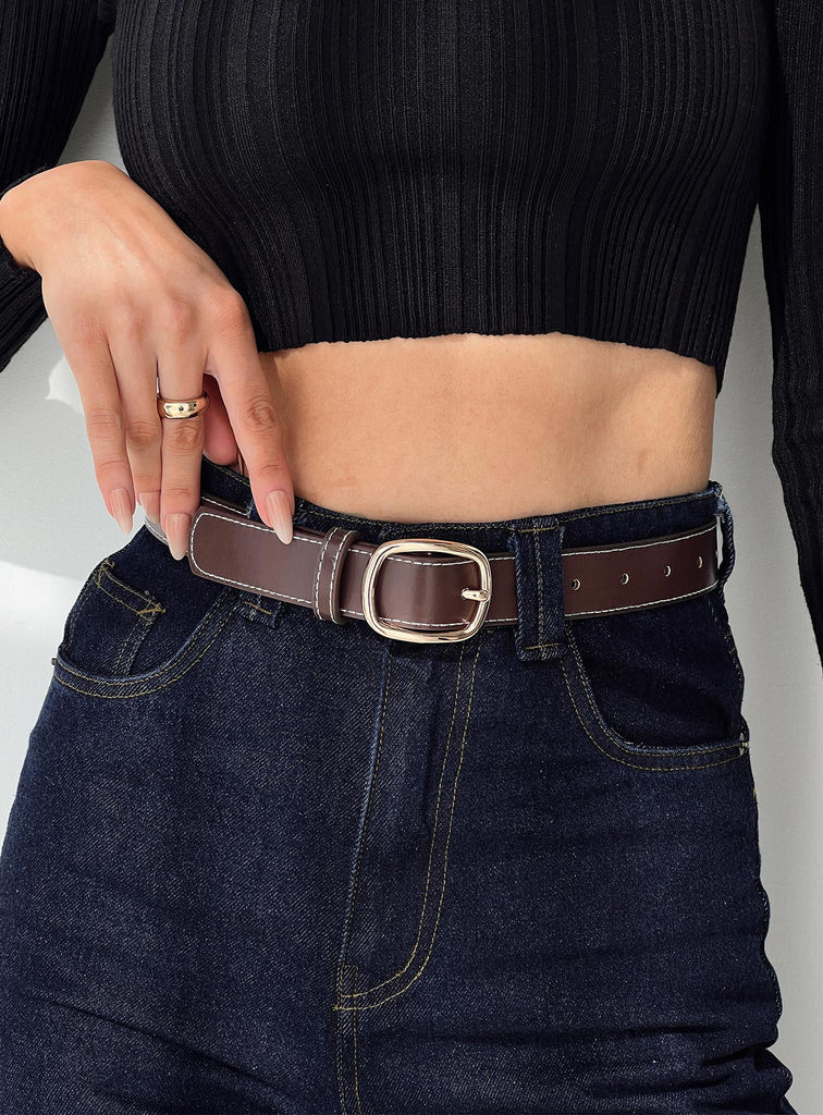 Weekend Travels Belt Brown | Princess Polly US